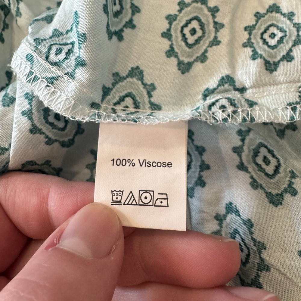 Elegant Teal and White Midi Dress - Picture 6 of 16